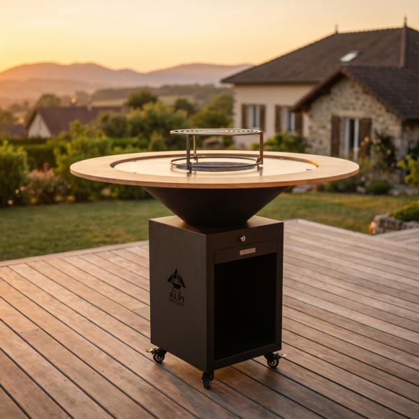 Le Sommet - Brasero plancha rond ∅ 100 cm Noir